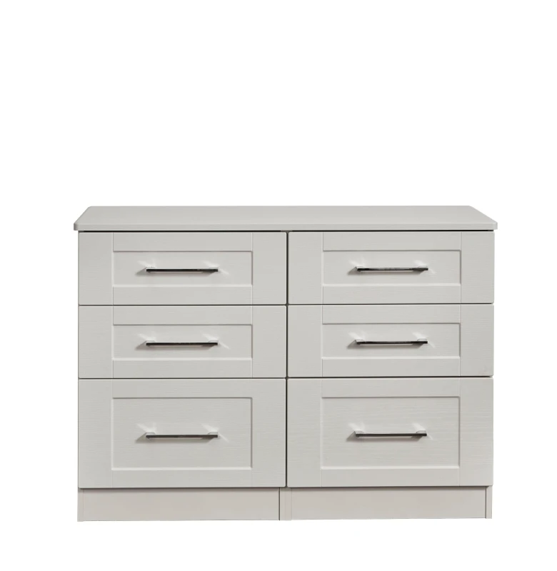 Image of Ripon 6 Drawer Wide Chest In Grey Ash (Ready Assembled)