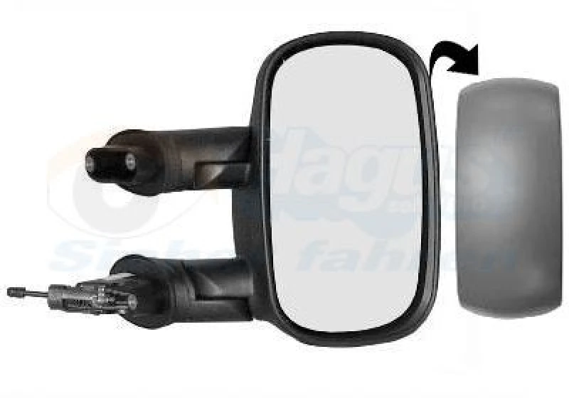 Image of VAN WEZEL Wing mirror VAN WEZEL 1636804