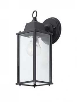 image of Bexley Bevelled Glass Wall Lantern - Black