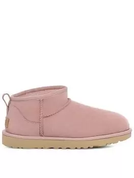 Image of UGG Classic Ultra Mini Boots - Rose Grey, Pink, Size 3, Women
