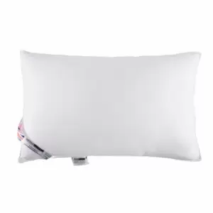 image of Anti Bacterial Pillow Super Microfibre Extra Fill, 48 x 74cm - White - Homescapes