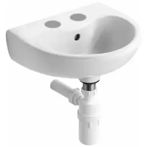 image of Armitage Shanks Contour 21 Basin with Overflow 400mm Wide - 2 Tap Hole