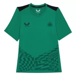 Image of Castore Newcastle United Pre Match T Shirt 2023 2024 Junior - Green