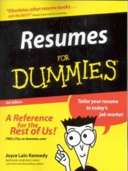 Image of Resumes for Dummies by Joyce Lain Kennedy Paperback