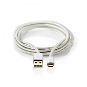 image of Nedis USB-A 2.0 to Micro USB Cable NED004 2m White