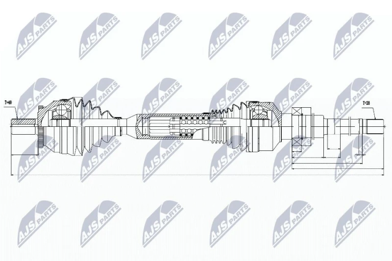 Image of NTY Drive shaft NTY NPW-VV-064