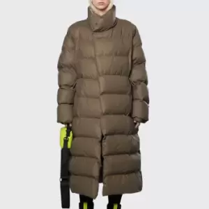 image of Rains W Quilted Coated-Shell Padded Coat - M