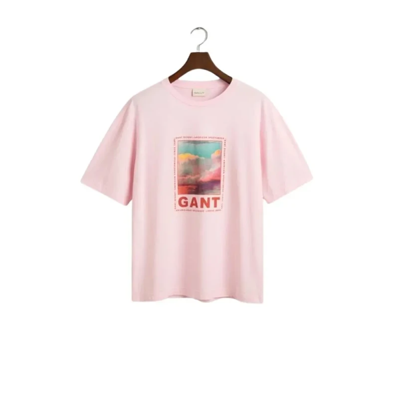 Image of Gant T-Shirt Gant Washed Graphic Rose Unisex M