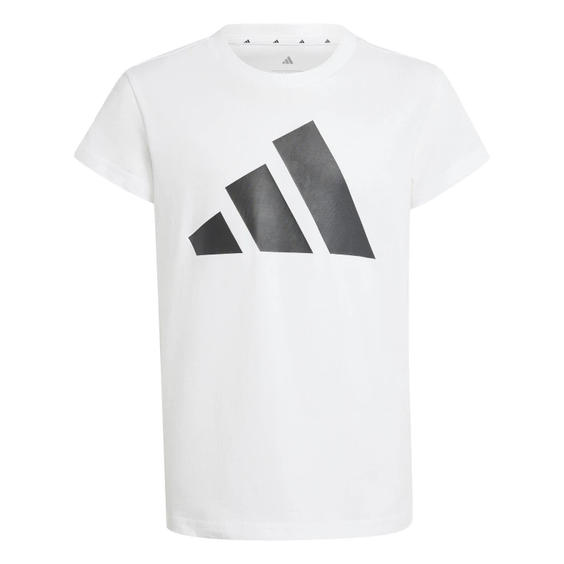 Image of adidas Girls Essentials Linear T-Shirt Wht/Blk BOS female 11-12 Years