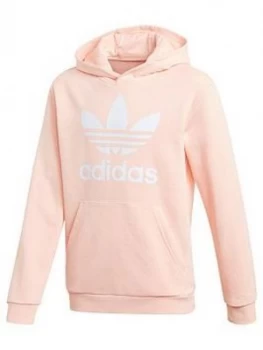 Image of Boys, adidas Originals Childrens Trefoil Hoodie - Coral, Size 13-14 Years