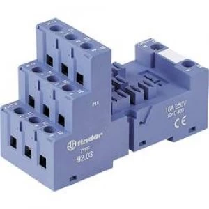 Image of Finder 92.03 Screw Socket 92.03 Screw socket snaps onto DIN rail EMCtimer module position