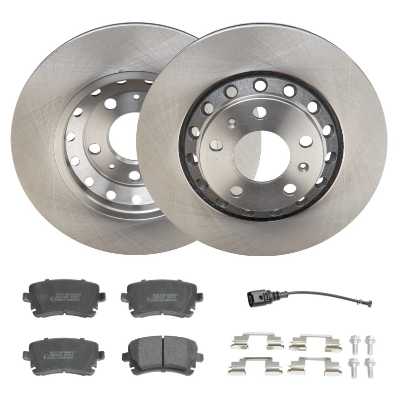 Image of RIDEX 3405B2495 Brake disc and pads set Rear Axle, Brake Disc Type: Vented Brake Set,disc brakes (3405)