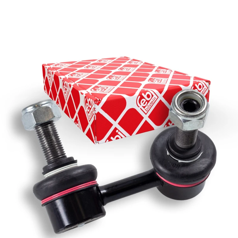 Image of FEBI BILSTEIN 34121 Anti-roll bar link OE Turbo NEW, Front Axle Right Steel Link Stabiliser (3229)