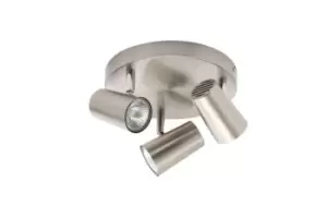 image of Forum Lighting 35W Inlight Harvey Spot 3 Light Plate Satin Nickel - INL-31776-SNIC