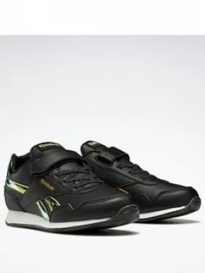 Image of Reebok Royal Classic Jogger 3 Shoes, Black/Gold, Size 1