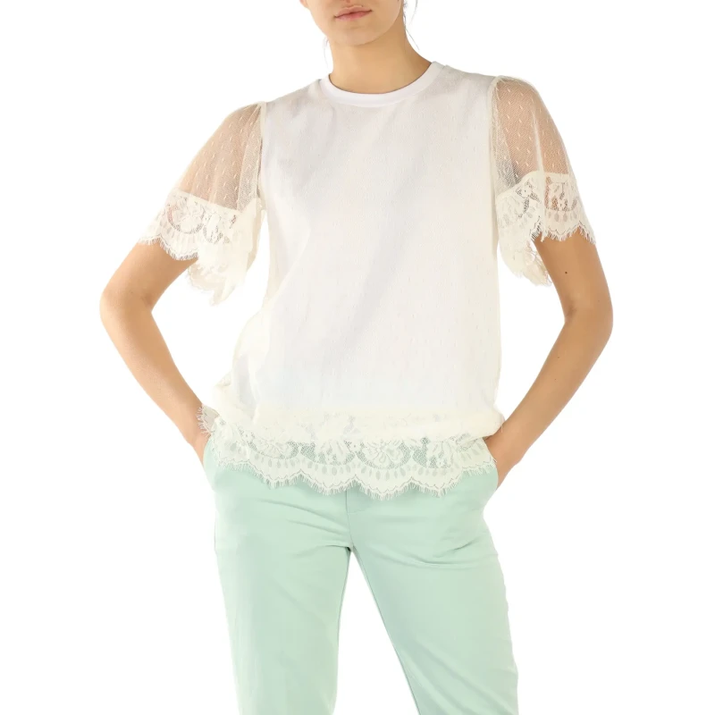 Image of Twinset Womens T-Shirt Twinset Blanc Female XS
