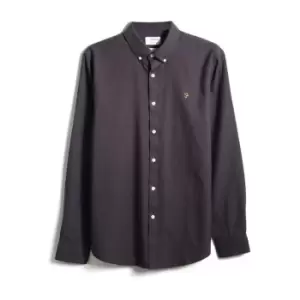 Image of Farah Oxford Long Sleeve Shirt - Grey