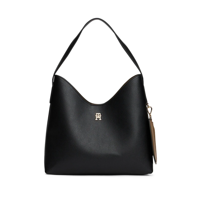 Image of Tommy Hilfiger Womens Icon Shoulder Bag Shoulder Bags One Size Black 71543503000