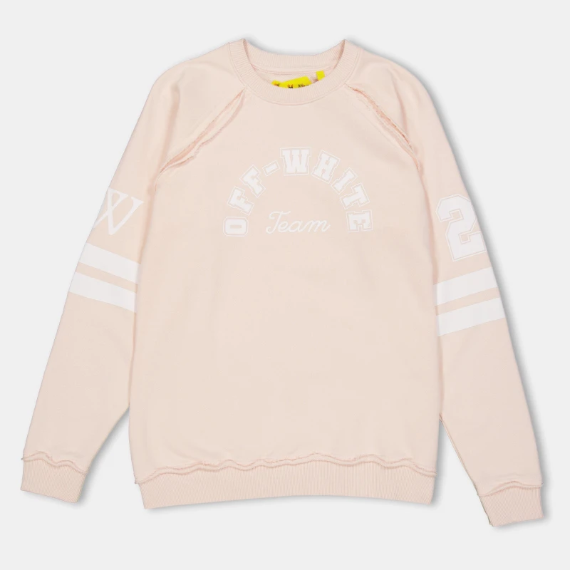 Image of Off White Kids Crew Sweater Pink/White female 8Y