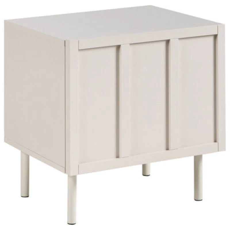 Image of Beliani Bedside Table Clunes Light Beige
