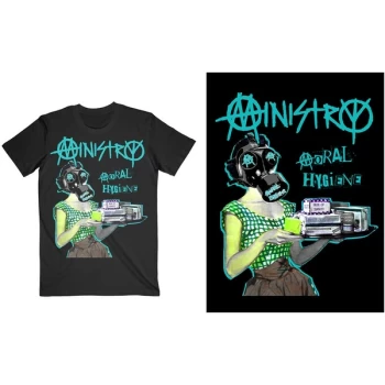 Image of Ministry - Moral Hygiene Gasmask Unisex Large T-Shirt - Black