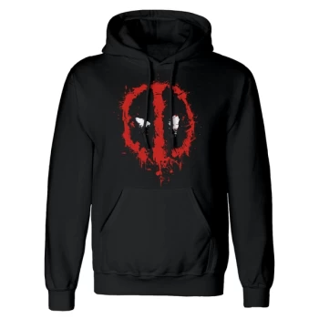 image of Marvel Comics Deadpool - Splat Unisex Large Pullover Hoodie - Black