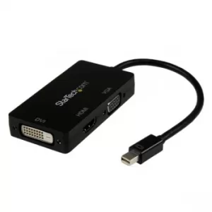 image of StarTech Mini DisplayPort to VGA DVI HDMI Adapter 3 in 1 mDP Converter