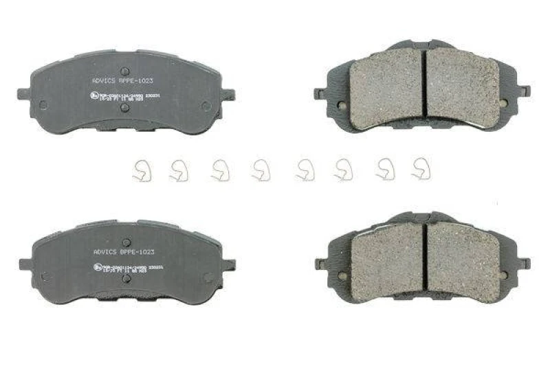 Image of AISIN BPPE-1023 Brake pad set Premium ADVICS by AISIN excl. wear warning contact Brake Pad Set,disc brake (402)