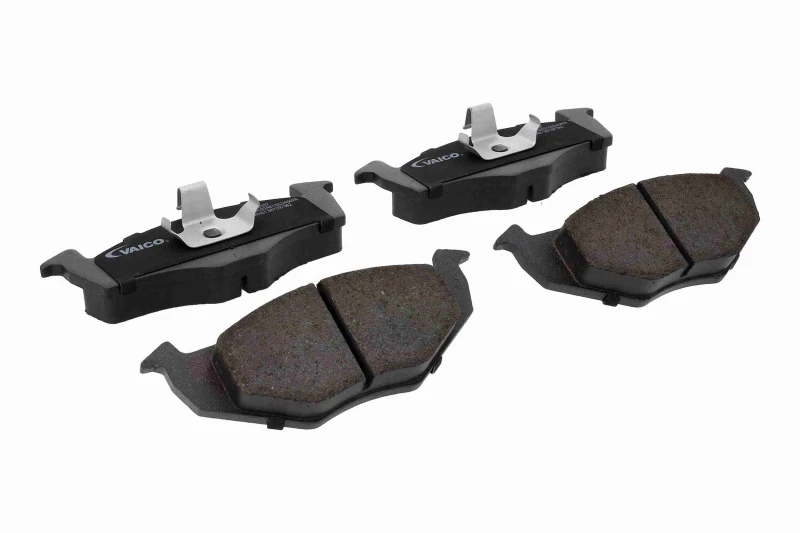 Image of VAICO V10-8107 Brake pad set Front Axle, excl. wear warning contact, without accessories, Q+, original equipment manufacturer quality Brake Pad Set,d