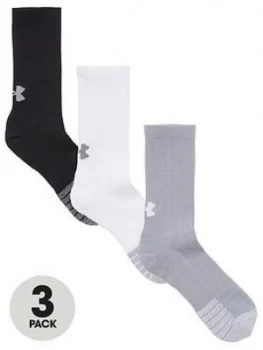 image of Urban Armor Gear Heatgear Crew Socks - Black/White/Grey