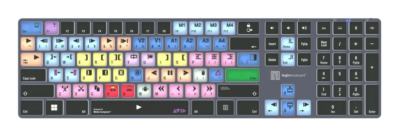 Image of Logickeyboard LKB-MCOM4-TPC keyboard Home/Office USB + Bluetooth QWERT