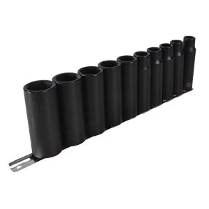 image of Teng 9126 Deep Impact Socket Set of 10 Metric 1/2in Drive