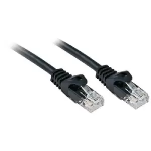 image of LINDY 48192 RJ45 Network cable, patch cable CAT 6 U/UTP 1m Black