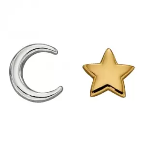 image of Moon and Star Stud Earrings E6008