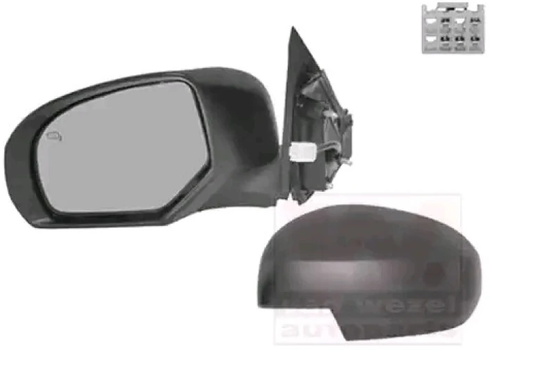 Image of VAN WEZEL 5223807 Wing mirror * HAGUS * Left, Heatable, primed Outside Mirror (50)