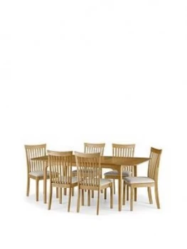 image of Julian Bowen Ibsen 150 - 190 Cm Extending Dining Table + 6 Chairs