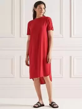 Image of Superdry Curve Hem Shift Dress - Multi, Size 12, Women