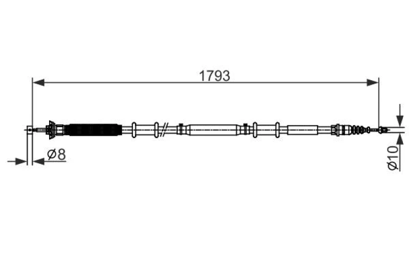 Image of Bosch 1 987 482 580 Brake Cable 1793mm Cable,parking brake (124)