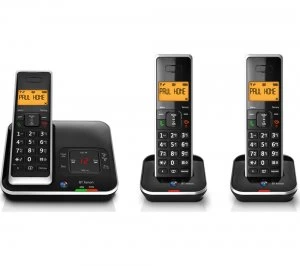 Image of BT Xenon 1500 Cordless Phone with Answering Machine Triple Handsets