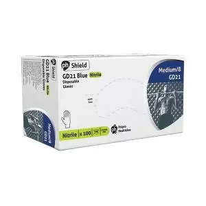 Image of Shield Powder Free Nitrile Micro Textured Disposable Gloves Medium