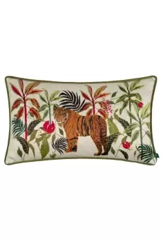Image of Kali Jungle Tiger Piped Satin Feel Polyester Filled Cushion