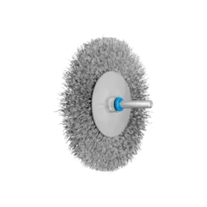 image of Pferd POS Wheel Brush Crimped RBU Diameter 100X10 mm Shank Diameter 6mm Stainle