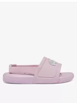 image of Lacoste L.30 SLIDER 0922 1 CUI LT PNK/WHT, White/Pink, Size 3 Younger