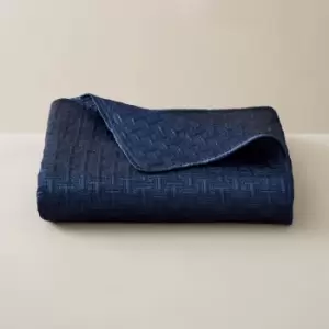 image of Ted Baker T Quilted Throw - Navy