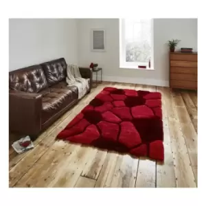 Image of Think Rugs - Noble House Pebbles 5858 Red 180cm x 270cm Rectangle - Red