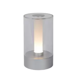 Tribun Modern Table Lamp - Ø9cm - LED Dim. - 1x2,5W 3000K - 3 StepDim - Satin Chrome