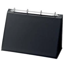 image of Easel Presenter A4 Collapsible Flip-over Folder 4-Ring 20mm Landscape Black