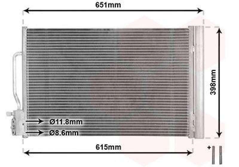 Image of VAN WEZEL Air conditioning condenser VAN WEZEL 37015703