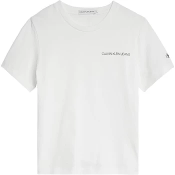Image of Calvin Klein Chest Logo T Shirt - White YAF