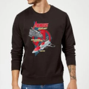 Image of Marvel The Avengers Quinjet Sweatshirt - Black - 5XL